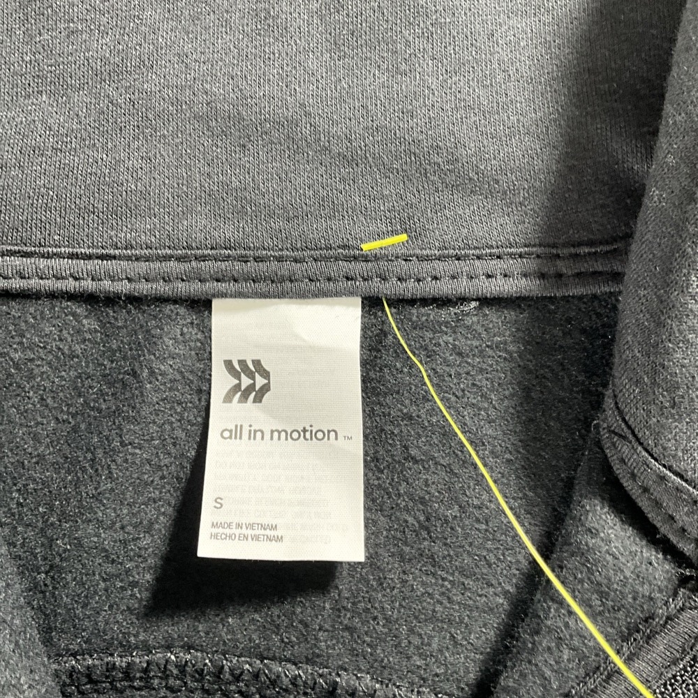 All In Motion Core Fleece 1/2 Zip Black Crop Jacket Women's Size Small - Picture 7 of 10